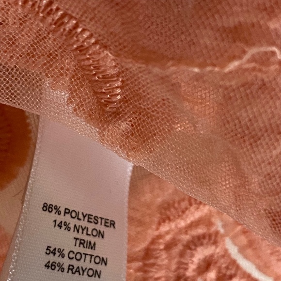 Cupio Embroidered Floral Sheer Pink Open Jacket XL - Picture 8 of 9